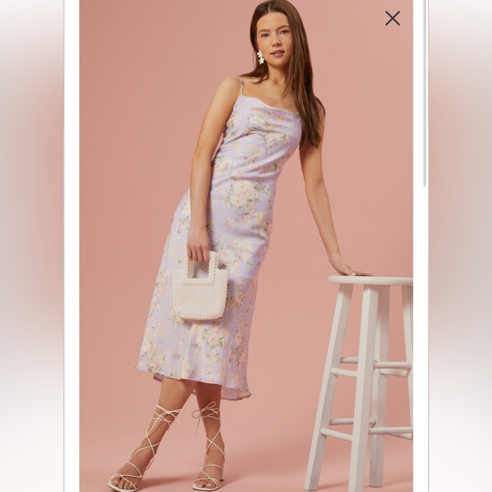 New with tags altard state Blythe floral satin slip dress
